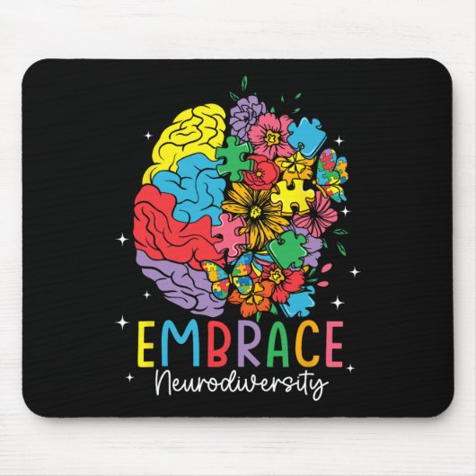 Embrace Neurodiversity Autismus Bewusstsein Asse M Mousepad (Vorne)