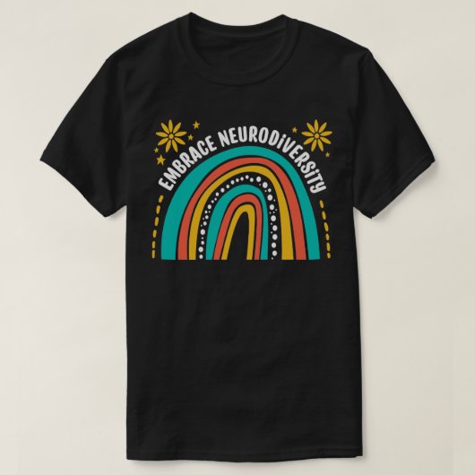Embrace Neurodiversity Autismus Bewusstsein Gehirn T-Shirt (Design vorne)