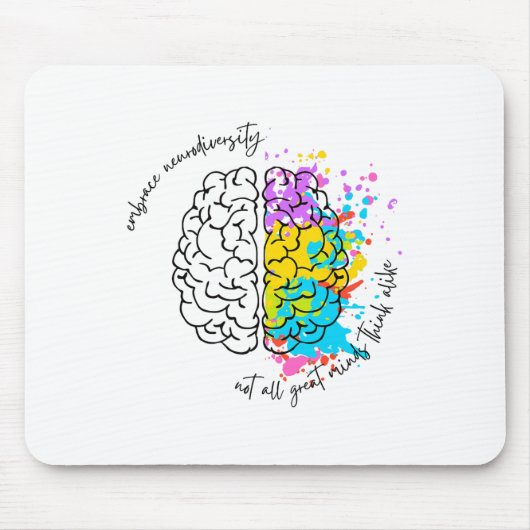 Embrace Neurodiversity-Autismus-Bewusstsein Mousepad (Vorne)