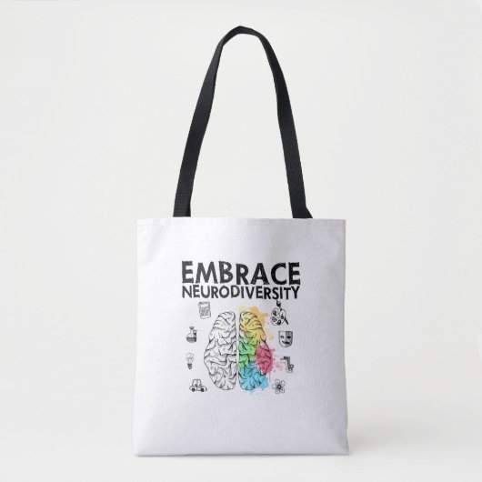 Embrace Neurodiversity-Autismus-Bewusstsein Tasche (Vorderseite)