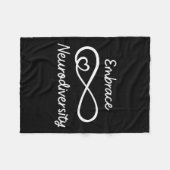 Embrace Neurodiversity-Autismus Sensibilisierungsl Fleecedecke (Vorderseite (Horizontal))