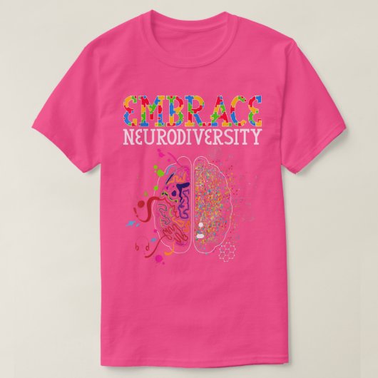 Embrace Neurodiversity Brain ADHD Autism Awareness T-Shirt (Design vorne)