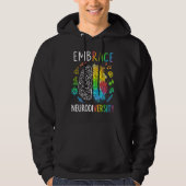 Embrace Neurodiversity Brain Autism Awareness Puzz Hoodie (Vorderseite)