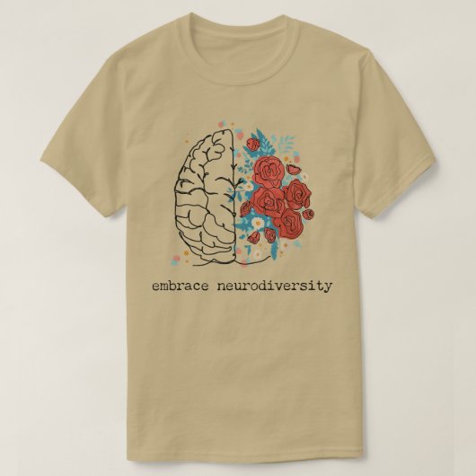 Embrace Neurodiversity - Brain Embrace Adhd Autism T-Shirt (Design vorne)
