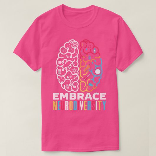 Embrace Neurodiversity Design Embrace ADHD Autism T-Shirt (Design vorne)