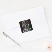 Embrace Neurodiversity Design for a Autism Awarene Quadratischer Aufkleber (Umschlag)