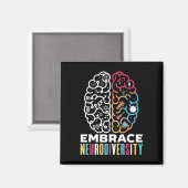 Embrace Neurodiversity-Design für eine Autismus-Aw Magnet (Vorderseite/Rückseite)