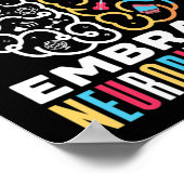 Embrace Neurodiversity-Design für eine Autismus-Aw Poster (Ecke)