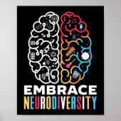 Embrace Neurodiversity-Design für eine Autismus-Aw Poster (Vorne)