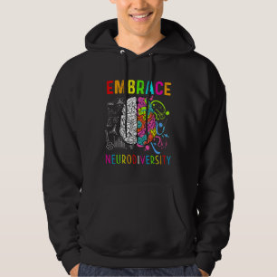 Embrace Neurodiversity-Gehirn Embrace Adhd Autismu Hoodie