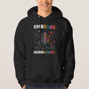 Embrace Neurodiversity-Gehirn Embrace Adhd Autismu Hoodie