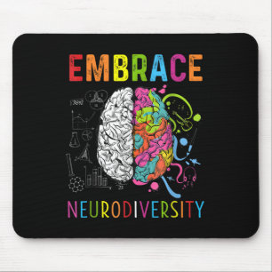 Embrace Neurodiversity-Gehirn Embrace Adhd Autismu Mousepad