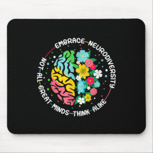 Embrace Neurodiversity Hirn Autismus Bewusstsein u Mousepad