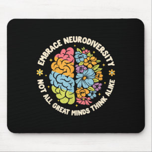 Embrace Neurodiversity Hirn Autismus Bewusstsein u Mousepad