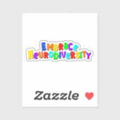 Embrace Neurodiversity | Neurodivere Sensibilisier Aufkleber (Blatt)