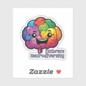Embrace Neurodiversity | Neurodivere Sensibilisier Aufkleber (Blatt)