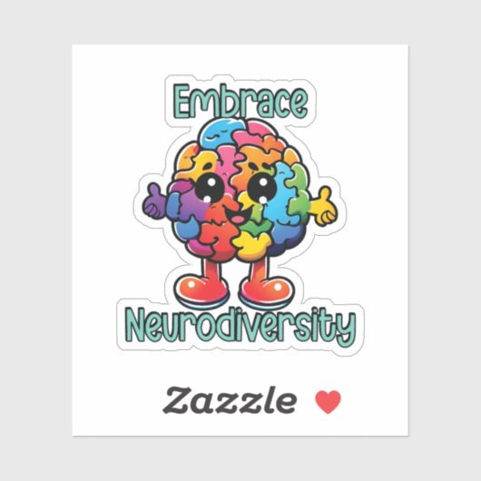 Embrace Neurodiversity | Neurodivere Sensibilisier Aufkleber (Blatt)