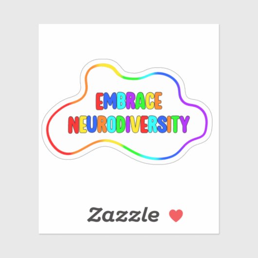 Embrace Neurodiversity | Neurodivere Sensibilisier Aufkleber (Blatt)