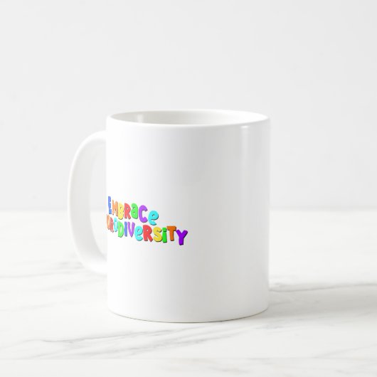 Embrace Neurodiversity | Neurodivere Sensibilisier Kaffeetasse (Vorderseite Links)