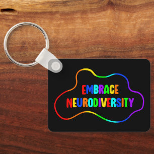 Embrace Neurodiversity   Neurodivere Sensibilisier Schlüsselanhänger