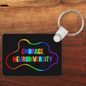 Embrace Neurodiversity | Neurodivere Sensibilisier Schlüsselanhänger (Vorderseite)