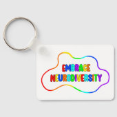 Embrace Neurodiversity | Neurodivere Sensibilisier Schlüsselanhänger (Rückseite)