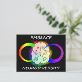 Embrace Neurodiversity Postkarte (Stehend Vorderseite)