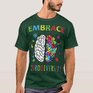 Embrace Neurodiversity Puzzle Brain ADHD Autismus T-Shirt