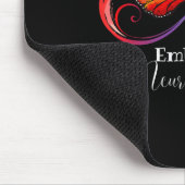 Embrace Neurodiversity Rainbow Infinity Butterfly Mousepad (Ecke)