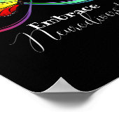 Embrace Neurodiversity Rainbow Infinity Butterfly Poster (Ecke)