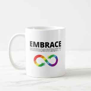 Embrace Neurodiversity - Rainbow Infinity Symbol Kaffeetasse