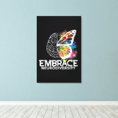Embrace Neurodiversity - und Bewusstsein Leinwanddruck (Insitu (Holzboden))