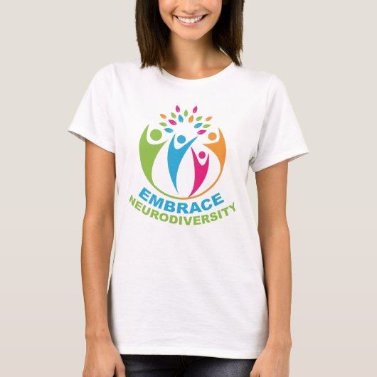 Embrace Neuroversity Autismus Spectrum farbenfroh T-Shirt (Vorderseite)