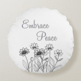Embrace Peace Rundes Kissen