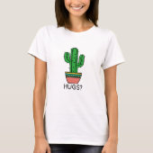 Embrace Prickly Spaß | Anpassbare Cactus Hugs T-Shirt (Vorderseite)