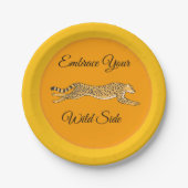 Embrace Running Cheetah Paper Plates Pappteller (Vorderseite)