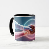 Embrace Serenity: "Hände der Heilung" Tasse (Vorderseite Links)