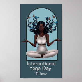 "Embrace Serenity - International Yoga Day Poster