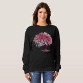 Embrace Spring with a Unique Cherry Blossom Geomet Sweatshirt (Vorne ganz)