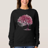 Embrace Spring with a Unique Cherry Blossom Geomet Sweatshirt (Vorderseite)