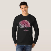 Embrace Spring with a Unique Cherry Blossom Geomet T-Shirt (Vorne ganz)
