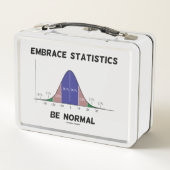 Embrace-Statistiken sind normale Bell-Curve-Spaß Metall Brotdose (Rückseite)