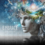 Embrace Surreality Fantasy World in My Mind Puzzle<br><div class="desc">Entfliehen Sie der Realität mit diesem Acrylpuzzle,  das von der künstlerischen Intelligenz generierte Kunstwerke einer faszinierenden Fantasiewelt enthält,  die im Kopf einer jungen Frau erbaut wurde,  begleitet von dem Ausdruck "Umgeben Surrealität". Design © W.H. Sim. Weitere Informationen unter zazzle.com/word2art</div>
