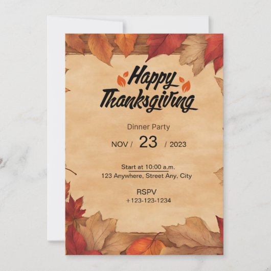 EMBRACE THE BEAUTY OF AUTUMN WITH OUR INVITATION EINLADUNG (Vorderseite)