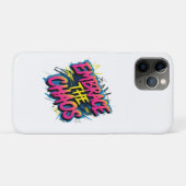 Embrace the Chaos – Grunge Typography Quote Design Case-Mate iPhone Hülle (Rückseite (Horizontal))