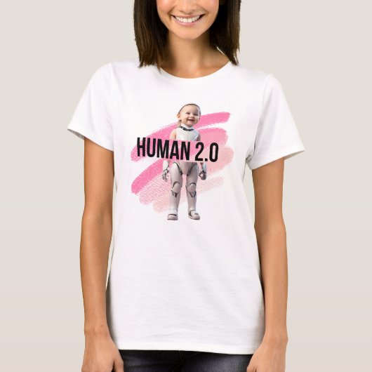 Embrace the Future with Human 2.0 T-Shirt (Vorderseite)