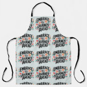 Embrace the Journey Ahead Boho Floral Typografie Schürze (Vorderseite)