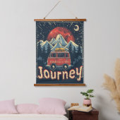 Embrace the Journey Rustic Vintag Wandteppich Mit Holzrahmen (Schlafzimmer)