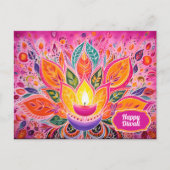 Embrace the Joy: Eine Diwali-Feier Postkarte (Vorderseite)