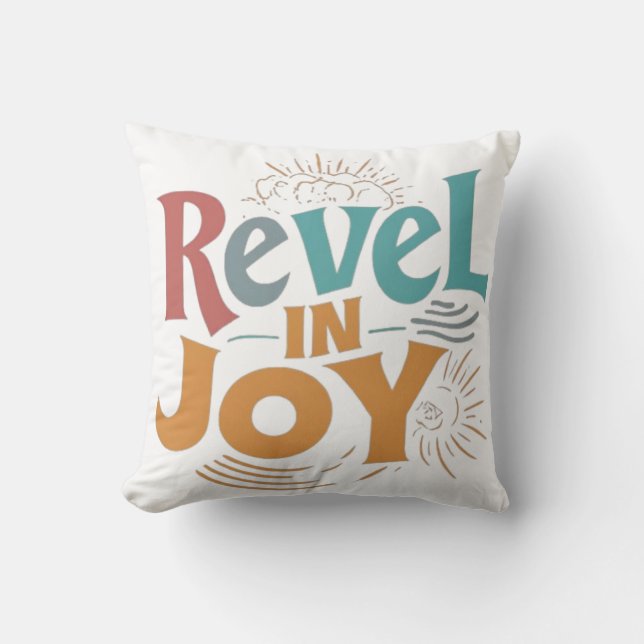 Embrace the Joy: Mehrfarbiger Celebration T - Shir Kissen (Vorderseite)